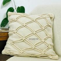 Capa de almofada 3 nós macramê doha decorativa