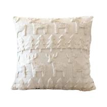 Capa De Almofada 3D De Rena De Natal Em Pelúcia Macia, Imitação Jacquard Capa De Almofada 3D De Rena De Natal Em Pelúcia Macia, Imitação Jacquard