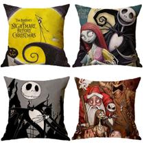 Capa de almofada 4 unidades/Lot Nightmares Before Christmas Jack and Sally Capa de almofada 4 unidades/Lot Nightmares Before Christmas Jack and Sally