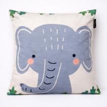 Capa de almofada 43 x 43 veludo digital estampado - elefante Capa de almofada 43 x 43 veludo digital estampado - elefante