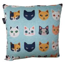 Capa de almofada 43 x 43 veludo digital estampado - gatinhos Capa de almofada 43 x 43 veludo digital estampado - gatinhos