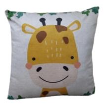 Capa de almofada 43 x 43 veludo digital estampado - girafa Capa de almofada 43 x 43 veludo digital estampado - girafa