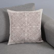 Capa De Almofada 45x45 1Pç Jacquard Sala e Quarto Dupla Face