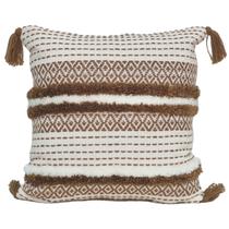 Capa de almofada 45x45 Biena Bordada Castanho Capa de almofada 45x45 Biena Bordada Castanho