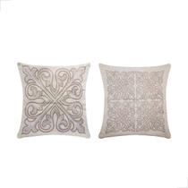 Capa de Almofada 45x45 Jacquard Sala e Quarto Dupla Face