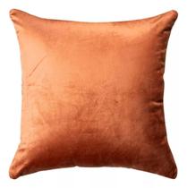 Capa de almofada 45x45 toque aveludado - terracota