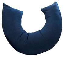 Capa de Almofada Amamentação - Marinho Com Branco