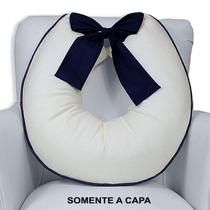 Capa de Almofada Amamentação Piquet Com Laço