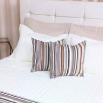 Capa De Almofada Avulsa Casa Linda Jacquard Estampado 5 Peças Listra Marrom