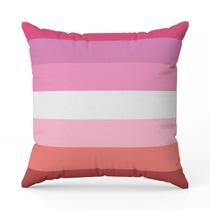 Capa de Almofada Avulsa Estampada Bandeiras LGBT Cores 45cm x 45cm