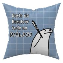 Capa de Almofada Avulsa Flork Meme Humor c/ Frases 45cm x 45cm