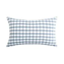 Capa De Almofada Azul Claro Xadrez 30x50cm 45x45cm Capa Decorativa Para Sofá 1PC
