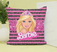 Capa de Almofada Barbie presentes e decoração tecido oxford 45x45