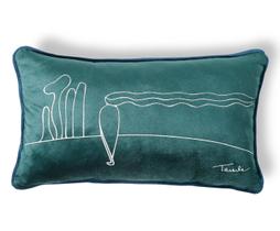 Capa de Almofada Bordada Figura Só de Tarsila do Amaral Verde