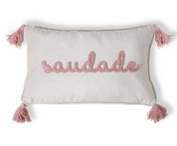 Capa de Almofada BordadaVivo e Tassels Saudade Off White