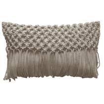 Capa de Almofada com aplicação em Macramê Dama da Noite 30x50