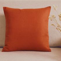 Capa de almofada cor terracota em linho 44x44 cm