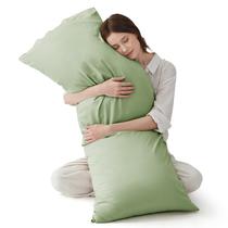 Capa de almofada corporal Bedsure Sage Green Cooling 100% rayon Capa de almofada corporal Bedsure Sage Green Cooling 100% rayon