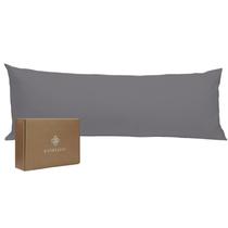Capa de almofada corporal Bioweaves 100% algodão orgânico 21x54cm cinza