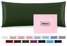 Capa de almofada corporal de seda Casbrove Mulberry Silk Green 20x54cm Capa de almofada corporal de seda Casbrove Mulberry Silk Green 20x54cm