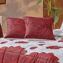 Capa de Almofada Craft 100% Algodão Percal 200 Fios Roses Capa de Almofada Craft 100% Algodão Percal 200 Fios Roses