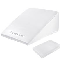 Capa de almofada de cetim com cunha HOMBYS, sedosa e suave, 24x24x8cm Capa de almofada de cetim com cunha HOMBYS, sedosa e suave, 24x24x8cm