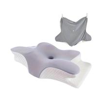 Capa De Almofada De Espuma Viscoelástica Refrescante Protetora Cervical Para Cama, Portátil,