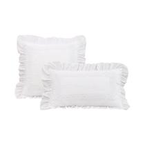 Capa De Almofada De Flanela Branca Com Renda Estilo Pastoral Francês Para Sofá De Sala De Estar,