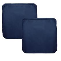 Capa de almofada de pátio FLYMEI impermeável 25x25x13cm azul, pacote com 2