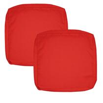 Capa de almofada de pátio FLYMEI impermeável 60x60x10cm, 2 pacotes, vermelha