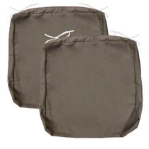 Capa de almofada de pátio FLYMEI Waterproof 50x50x5cm Taupe, pacote com 2