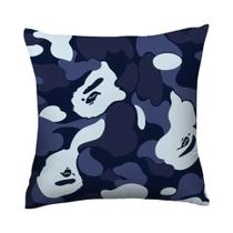 Capa De Almofada De Pelúcia Curta Luxuosa Dupla Face B-Bapes, Capa De Almofada Quadrada Para