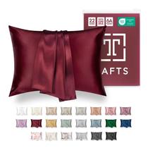 Capa de almofada de seda Tafts 100% pura Mulberry 6A Silk 22 mm cor de vinho Capa de almofada de seda Tafts 100% pura Mulberry 6A Silk 22 mm cor de vinho