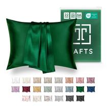 Capa de almofada de seda Tafts 100% pura Mulberry 6A Silk 22 mm Emerald Capa de almofada de seda Tafts 100% pura Mulberry 6A Silk 22 mm Emerald