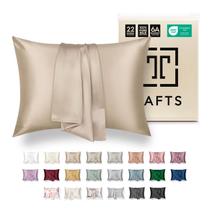 Capa de almofada de seda Tafts 100% pura Mulberry 6A Silk 22 mm nude