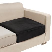 Capa de almofada de sofá NAISI Velvet Stretch Capa de sofá preta