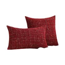 Capa De Almofada De Sofá Vermelha Tricotada 45x45 Para Decoração De Festas De Natal E Sala De Estar