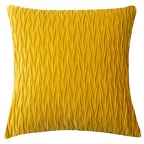 Capa de almofada de veludo plissada de cor sólida com padrão de tesoura