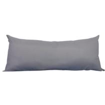 Capa de Almofada Decorativa 35X95 Cinza Com Zíper Sem Refil Para Almofadão Encosto Sofá Cama Poltrona