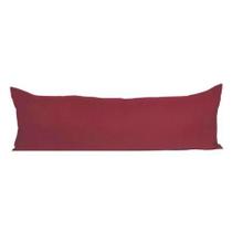 Capa de Almofada Decorativa 35X95 Vinho Com Zíper Sem Refil Para Almofadão Encosto Sofá Cama Poltrona