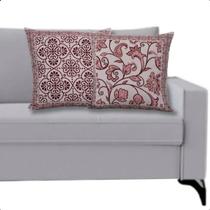 Capa de Almofada Decorativa 45x45 Zíper Jacquard Coleção Mykonos