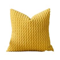 Capa De Almofada Decorativa Bege De Veludo Cotelê Macio 18x18 Para Sofá E Casa
