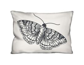 Capa de Almofada Decorativa Borboleta Azul 100% Algodão para Sofá - 30x50cm