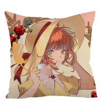 Capa de almofada decorativa Cardcaptors Sakura 45x45cm Capa de almofada decorativa Cardcaptors Sakura 45x45cm
