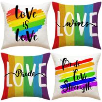 Capa de almofada decorativa colorida Love and Pride Linen 45x45cm