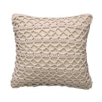 Capa De Almofada Decorativa Croche Nordeste 42 X 42 Artesanal Estampa 01 cor crua