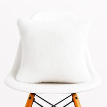 Capa de Almofada Decorativa de Pelo Pelúcia Pelo Curto Luxo Branca Para Sofá Novadecora Capa de Almofada Decorativa de Pelo Pelúcia Pelo Curto Luxo Branca Para Sofá Novadecora