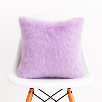Capa de Almofada Decorativa de Pelo Pelúcia Pelo Curto Luxo Lilás Para Sofá Novadecora Capa de Almofada Decorativa de Pelo Pelúcia Pelo Curto Luxo Lilás Para Sofá Novadecora
