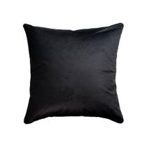 Capa de Almofada Decorativa em Tecido Preta 43 x 43 cm