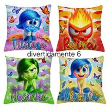Capa de Almofada Decorativa Kit c/ 4 Capas Divertida Mente Capa de Almofada Decorativa Kit c/ 4 Capas Divertida Mente